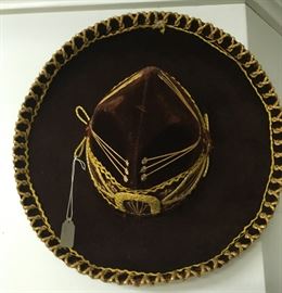 Vintage Hand Made Velvet and Gold Trim Mexican Mariachi Sombrero RM1267 https://www.ebay.com/itm/113298374607