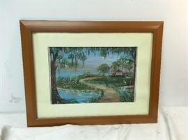 Della Gaudet New Orleans Artist Swamp Scene Oil on Board Original Art RM1276 https://www.ebay.com/itm/113305029491