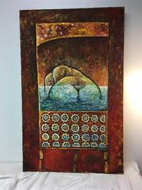 "The Bath" by GezaGrunow 2002 New Orleans Artist Oil on Canvas WN7061 https://www.ebay.com/itm/113301112664