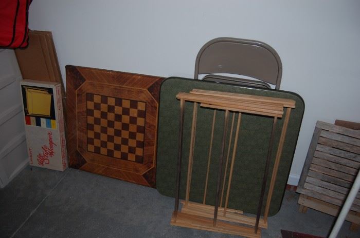 folding tables...checkers anyone