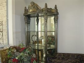 Beautiful Italian glass shelf with lightning also   