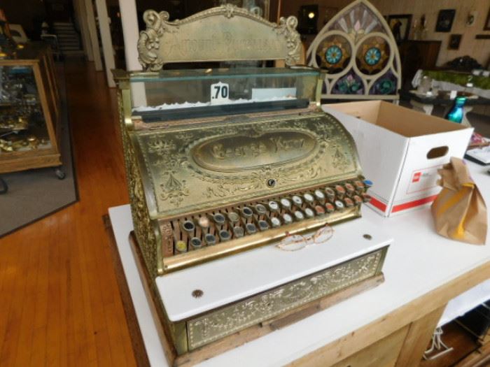 Brass cash register