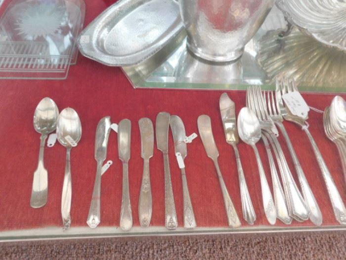 Antique silver plate flatware