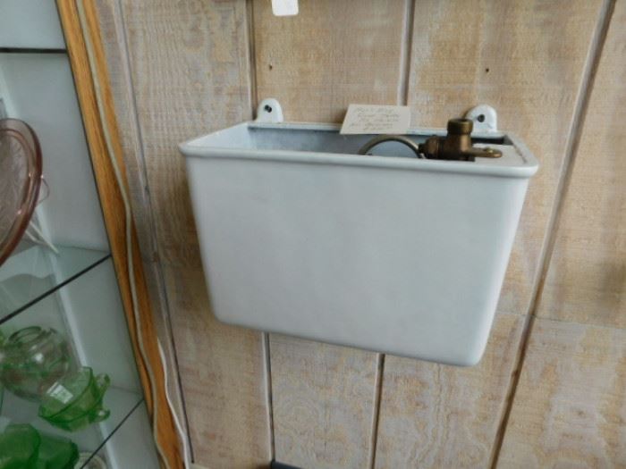 Antique water closet tank