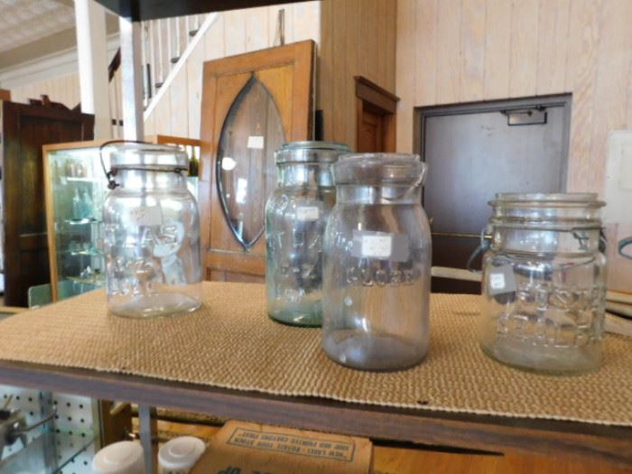 Vintage glass ball jars