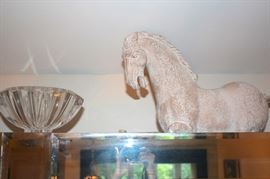 Decorative Bowl and Horse