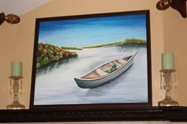 Art and Pair of Candle Sticks