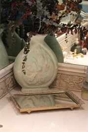 Decorative Urn and Perfume Tray