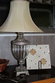 Vintage Lamp and Decorative Tile