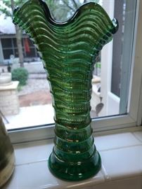 Vaseline Glass Vase- Nice and Mint
