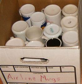 various cups from airlines