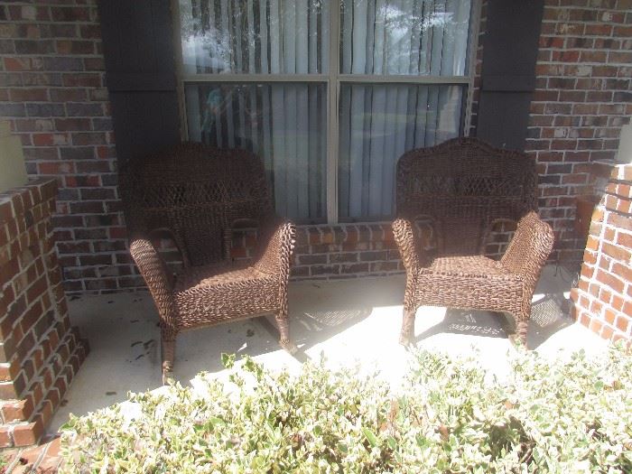 Matching wicker (outside type) rocker chairs