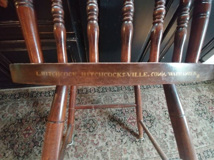 HITCHCOCK TABLE and six chairs
$250