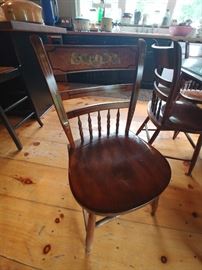 One of six Hitchcock chairs