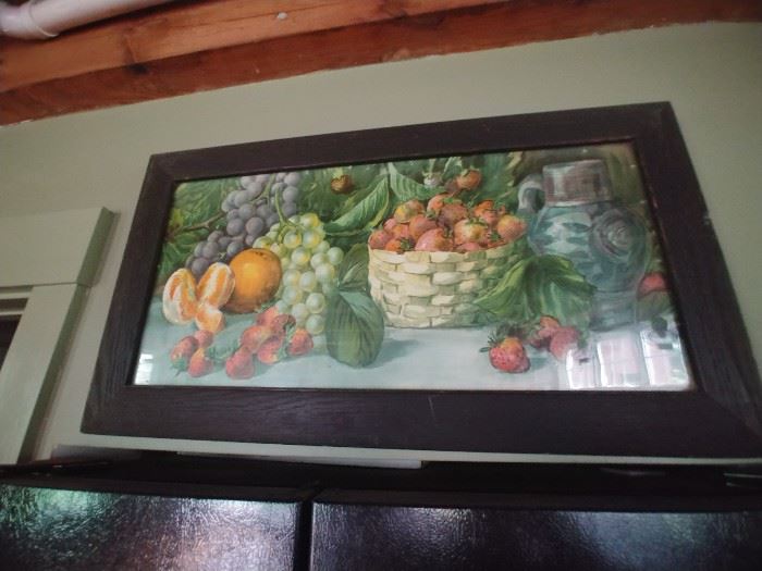 Antique lithograph of fruit $35