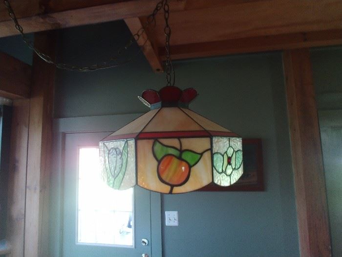 Stained glass hanging shade . $50