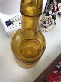 Signed Antique Hand Blown Dated Bottle