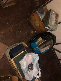 Large selection of antiques, bottles, documents, books, letters, prints and oil paintings found in hidden area of mansion.
