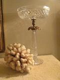 Baccarat and Gilt Bronze Compote approx. height 14 1/2"