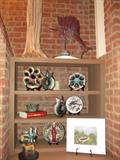 Collection of Majolica and Antique Sailfish Copper Weathervane