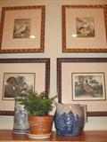 Antique Book Plate Hand Colored Bird Lithographs