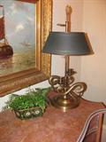 Bronze Bouillet Tole Lamp