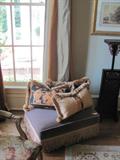 Upholstered Mohair Ottoman