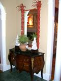 Italian Mirror, Italian Bombay Chest, Pr. of Italian Blanc de Chine Monkey Figurines