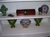 Antique Leather Box, Imari Plate