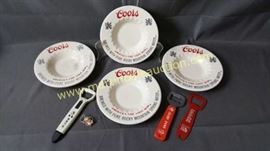 vintage Coors beer ashtrays