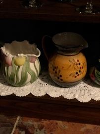 Hand-Painted Pitchers