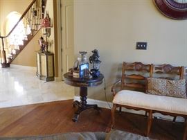 small round  table  27"  wide  by  28 1/2  hgt