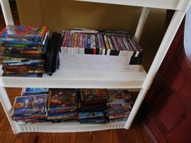 lots  of  DVD's-  mostly  for  young  persons