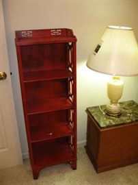 One of Several Book Cases, Night Stand with Door on one end and Magazine Rack on the other End, Lots of Lamps...