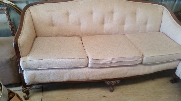 ANTIQUE SOFA WITH MATCHING CHAIR