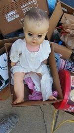 VINTAGE DOLL WITH CLOTHES