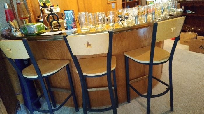 Six bar stools