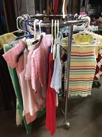 Lots of vintage kids and adult clothes