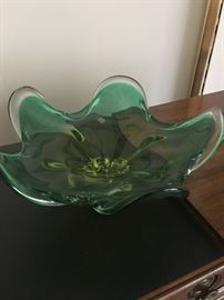 Many pieces of vintage and newer art glass