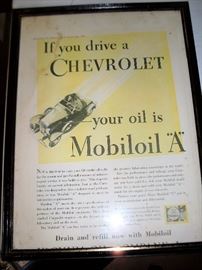 CHEVROLET AND MOBIL OIL AD
