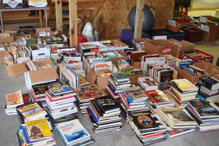large collection of books. fiction & non-fiction
