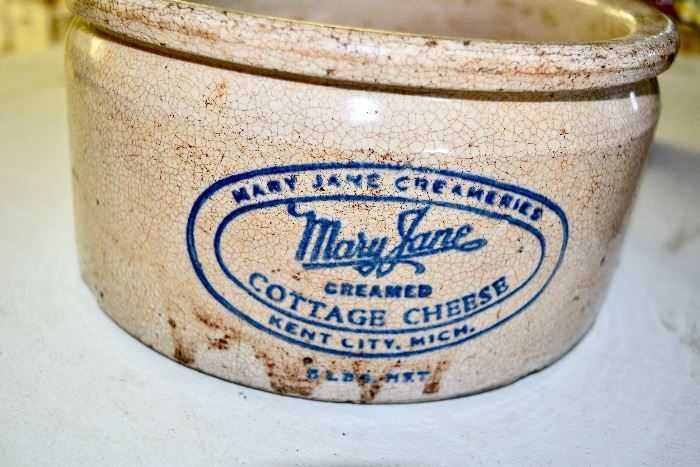 Mary Jane Creameries Cottage Cheese Crock