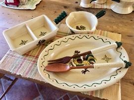 Metlox California Poppytrail Green Rooster Accesseories