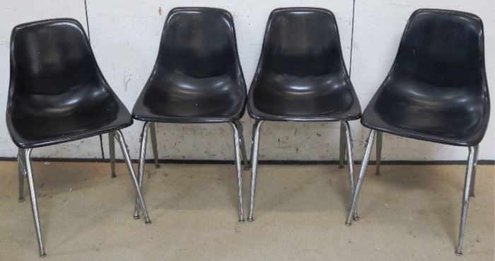 Set of mid-century shell chairs