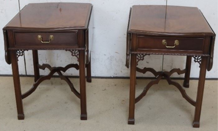 Pair Chinese Chippendale tables