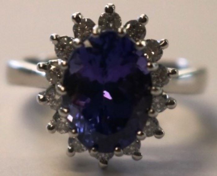 14KT Tanzanite & Diamond Ring Appraised $7,360