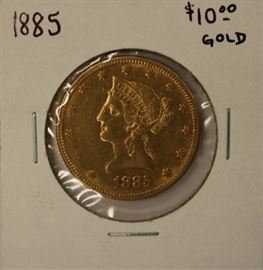 1885 $10 Gold US Coin