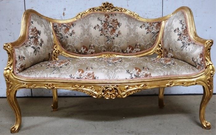Vintage French gilded settee