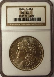 1882O s$1 Coin MS62