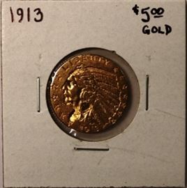1913  $5 Gold Indian